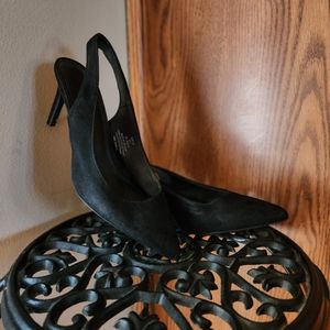 H&M Back Strapped Suede Heel